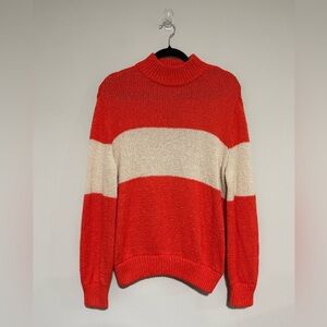 Aerie Oh So Soft Mock Neck Orange Sweater Size Small Cozy Cabin Winter